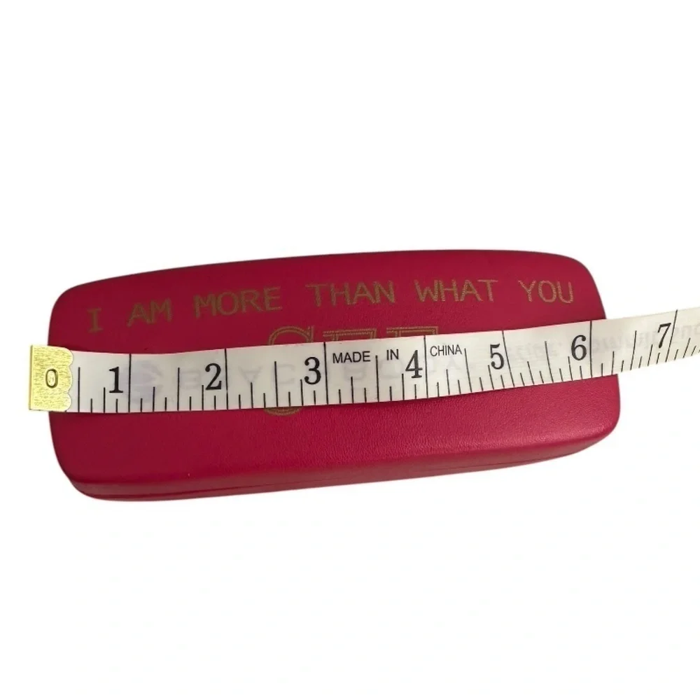 Pink Eyeglass Case with Gold Text “ I AM MORE THAN WHAT YOU SEE”